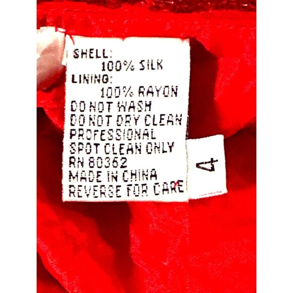 Niteline Della Roufogali Size 4 Red Beaded Silk Halter Open Back Gown Glamour - Picture 9 of 10